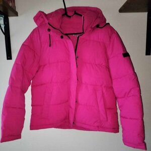 Calvin Klein Jacket Womens small S Fuchsia Pink Inuslated Puffer winter jacket